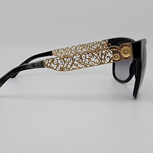 Dolce & Gabbana DG4212 501/8G Black Gold Frame Grey Gradient Lens Sunglasses main image 10